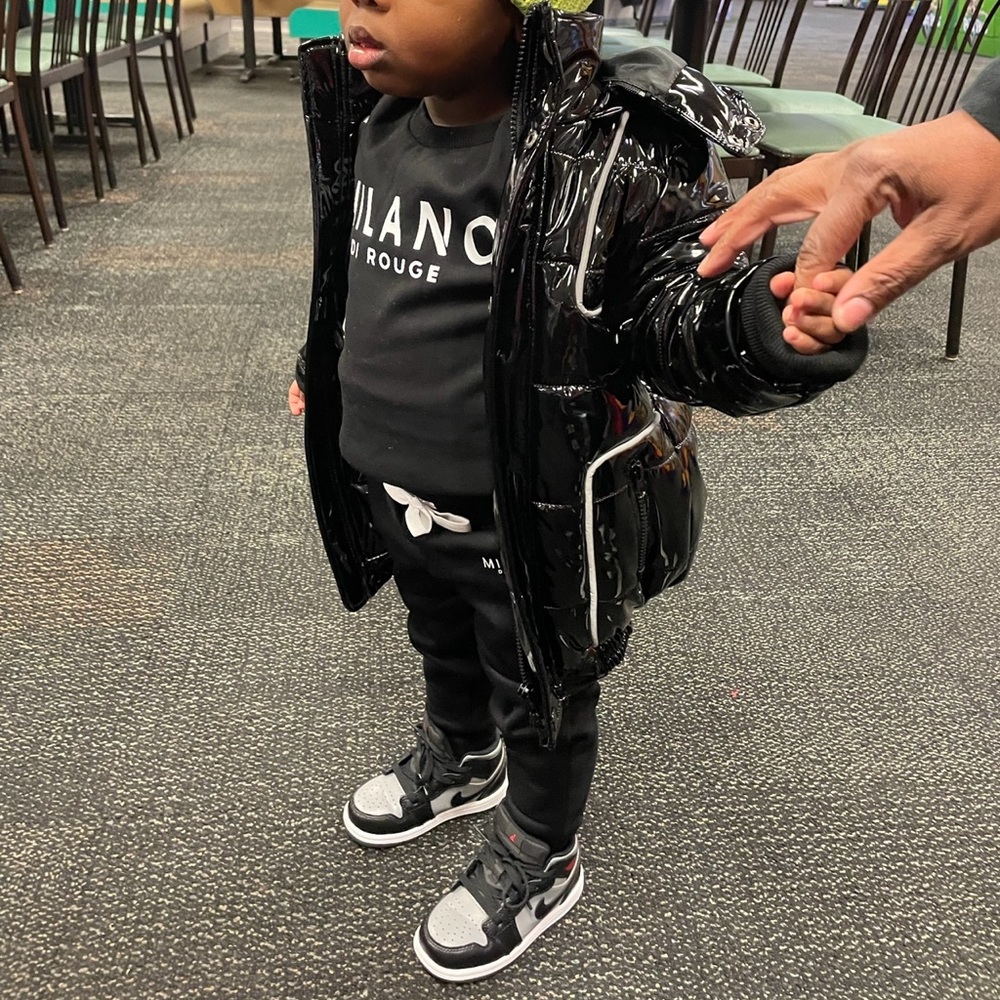 TODDLER MILANO BLACK PUFFER COAT